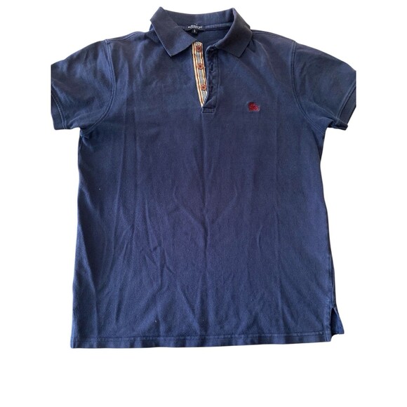 Burberry London‎ Polo  Shirt  for Women Navy Blue Size S Embroidered Logo - Picture 1 of 7